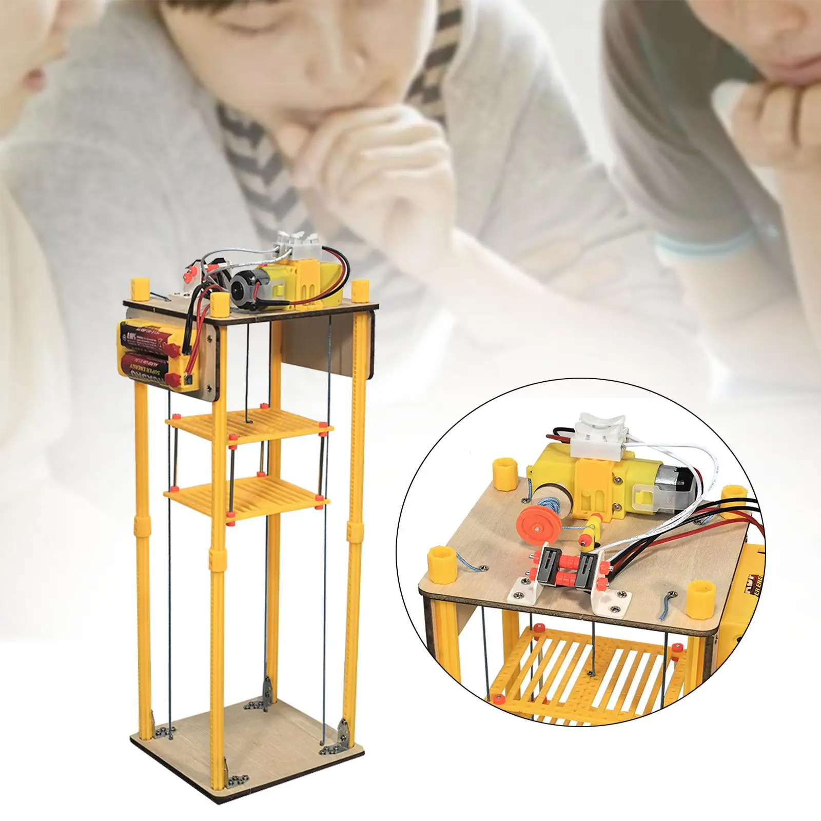 DIY Elevator Toy Science Experiment Beginners Teens Preschool Learning Development Toy Birthday Gifts Electric Lift DIY