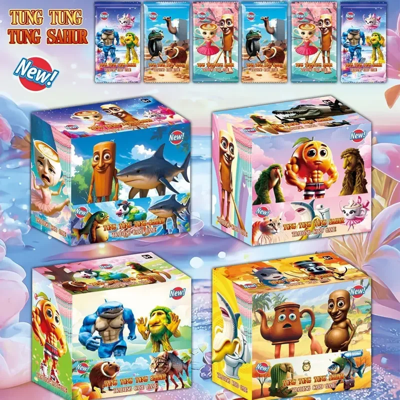 288 Uds. Tarjetas italianas Brainrot Tung Tung Sahur figura de juguete de cartas Tralalero Tralala juego de tarjetas modelo colección de regalos para niños