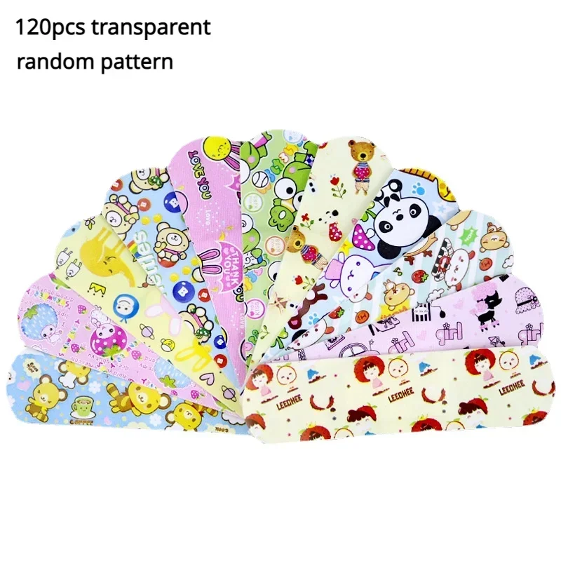 100 uds/120 Uds tirita de dibujos animados transparente no transparente disponible Kawaii yeso vendaje para heridas parche vendajes adhesivos - imagen 4
