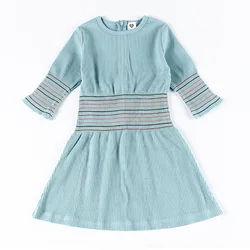 Vestido de algodón con cremallera oculta para niña – Invierno