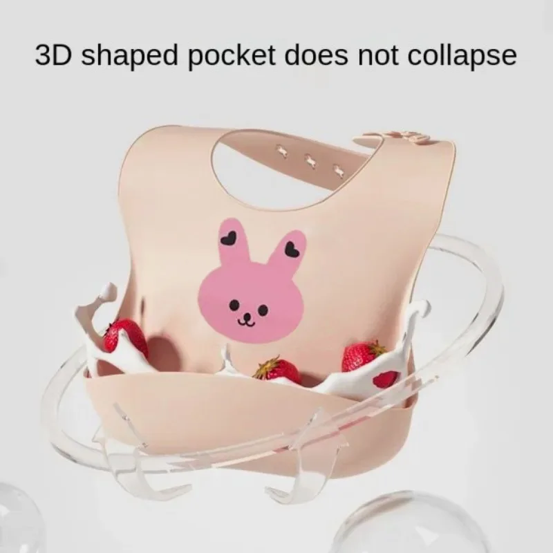 Baberos para bebé con estampado impermeable de silicona, material de alimentación para bebé, babero ajustable para niños pequeños, ropa a prueba de mojado en invierno
