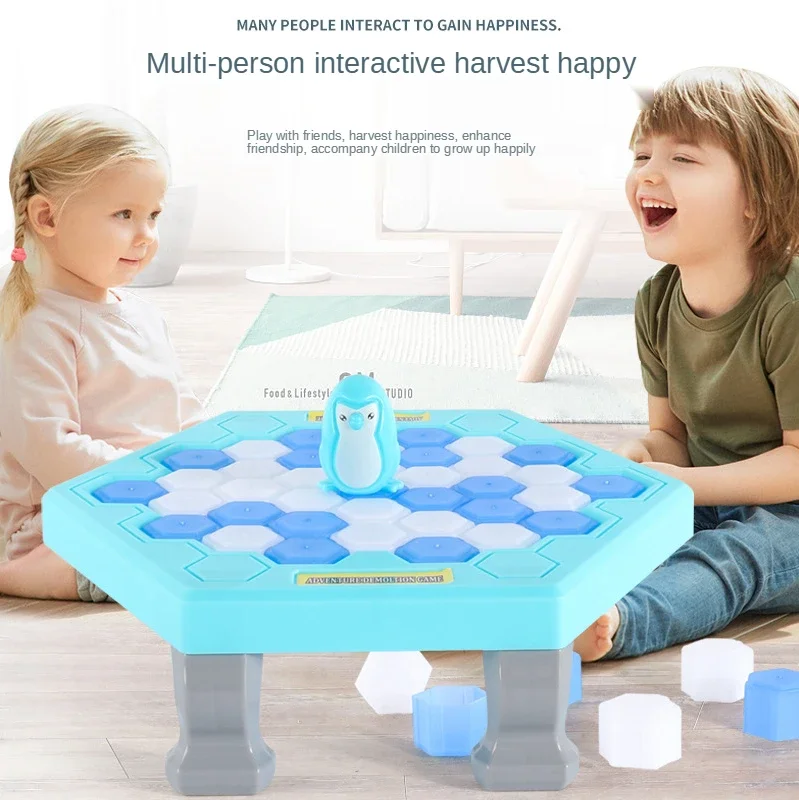 Divertida trampa de pingüinos, juego de mesa interactivo para interiores, rompe el hielo, salvar al mesa para padres e hijos, juguetes de entretenimiento, regalos para niños, pingüino - imagen 3