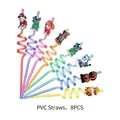 8pcs PVC Straws