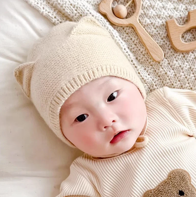 Gorro bebé invierno – Cúpula con orejas suaves - imagen 5