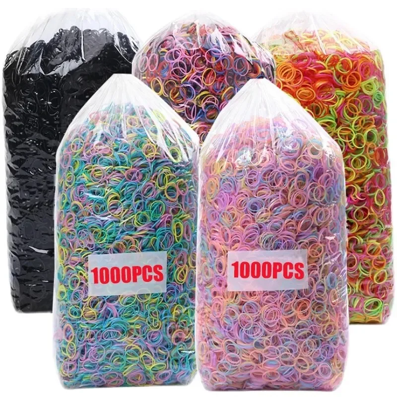 Bandas de pelo elásticas de colores para niños