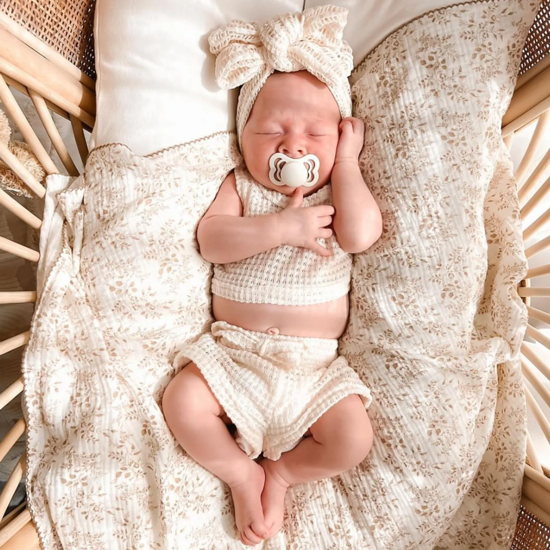 Diadema para niña de 0 a 3 años, diadema con lazo hueco para recién nacido, accesorios anudados para el cabello para niños, accesorios de fotografía recién nacido - imagen 2