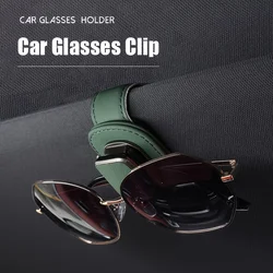 Clip universal de cuero PU para gafas en el coche – Fácil instalación