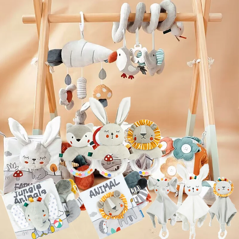 Libro de tela de animales para bebé, juguetes educativos de aprendizaje suave para el desarrollo de bebés, libros sensoriales montessori, juguetes para bebés de 0 a 12 meses