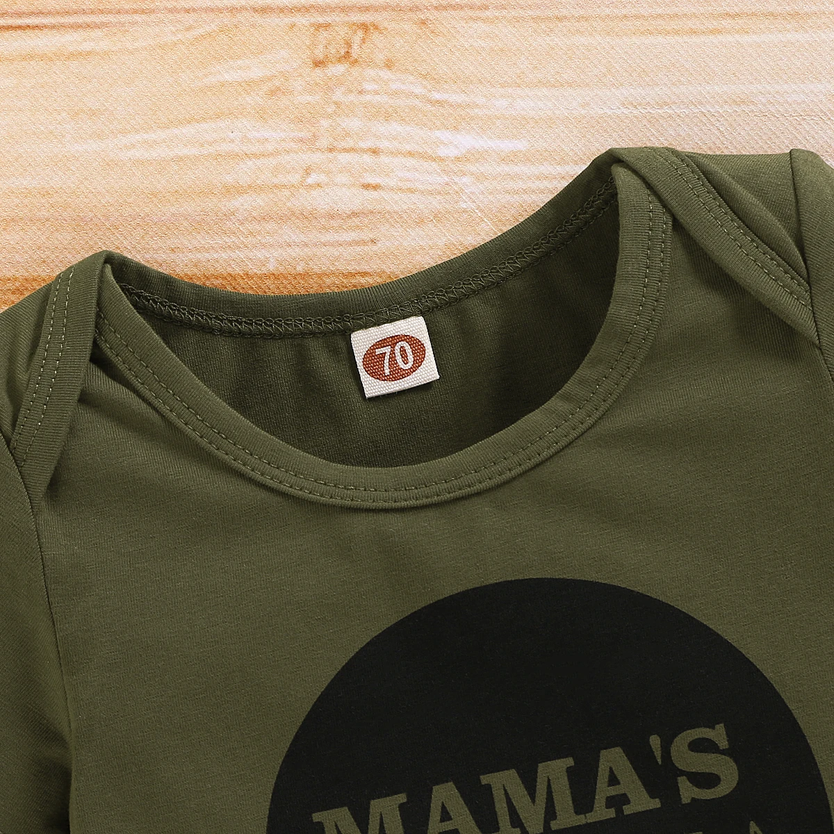 Conjunto de ropa para bebé recién nacido de 0 a 18 meses, mono de manga corta con estampado de letras, pantalones de camuflaje y sombrero, trajes de verano para niño pequeño de 3 uds. - imagen 5