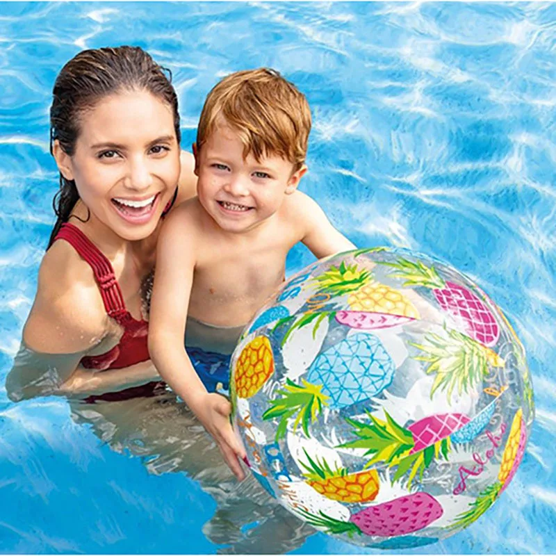 Pelota inflable de playa de 35cm, juguetes de piscina de playa de verano, globo de rebote translúcido divertido para aliviar el estrés, accesorio interactivo para piscina al aire libre - imagen 3
