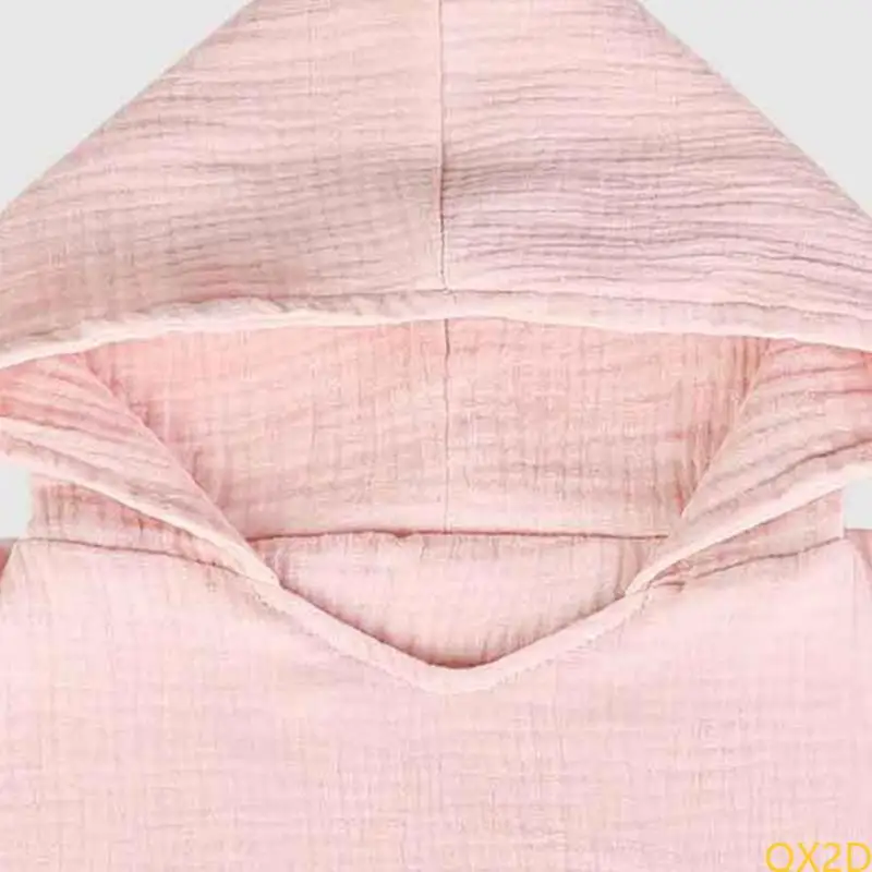 Toalla baño con capucha algodón algodón QX2D Múltiple toalla portátil poncho para niños - imagen 4