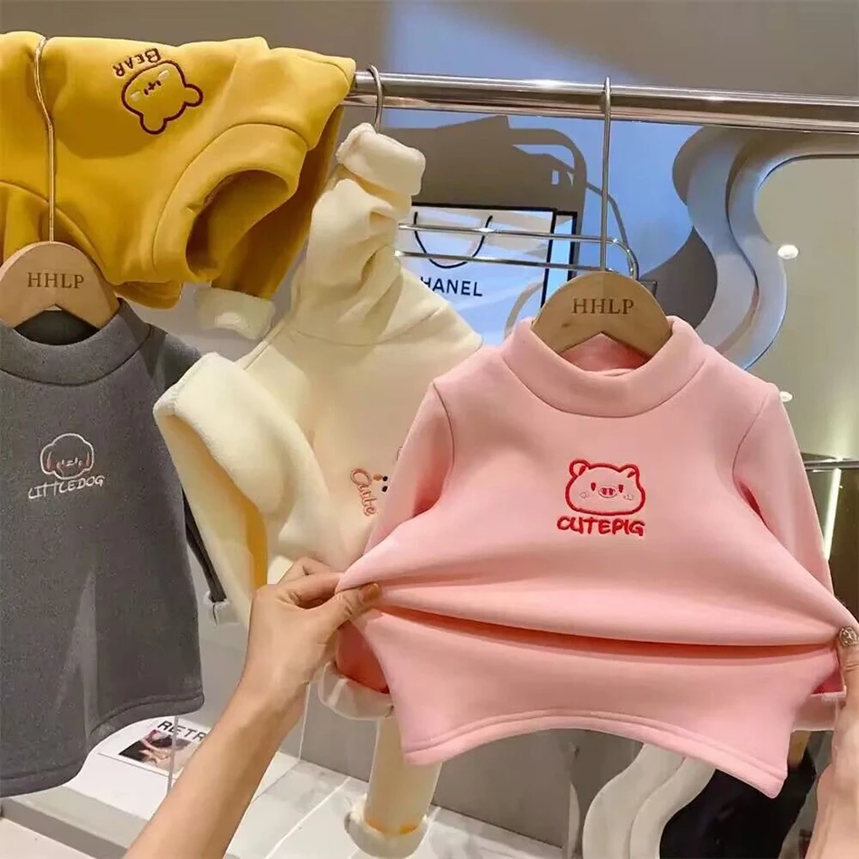 Sudadera infantil forro polar para niños y niñas con estampado animal - imagen 2