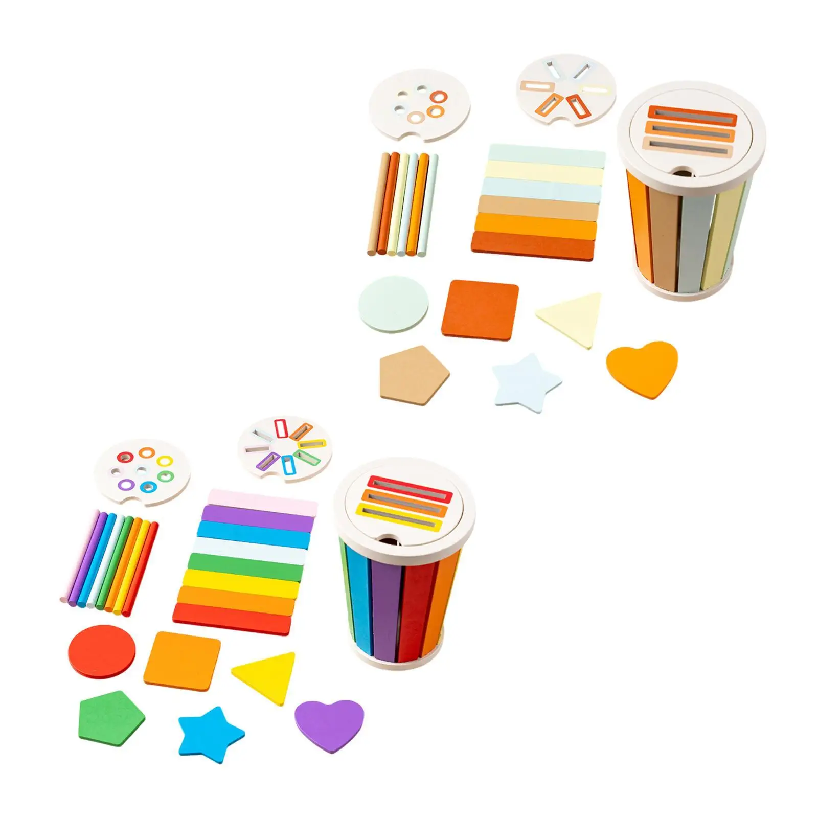 Rainbow Building Blocks Set Nesting Puzzle for Kids Children Birthday Gift