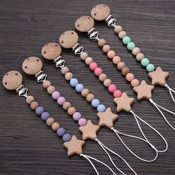 Cadena sujetachupetes de silicona con soporte y clip dentición - Set bebé
