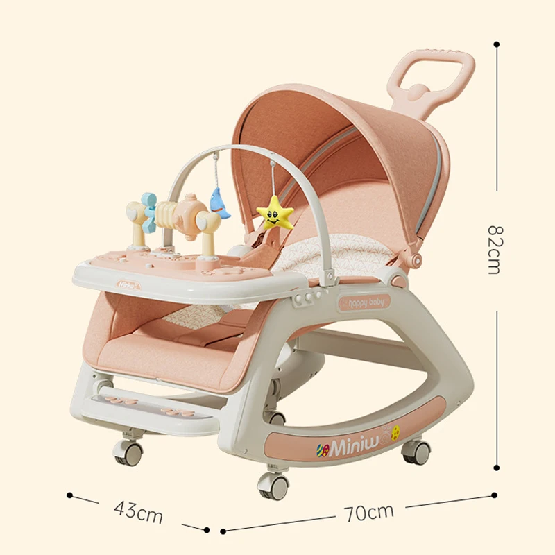Mecedora multifunción para bebé: cuna, balancín y columpio infantil - imagen 2