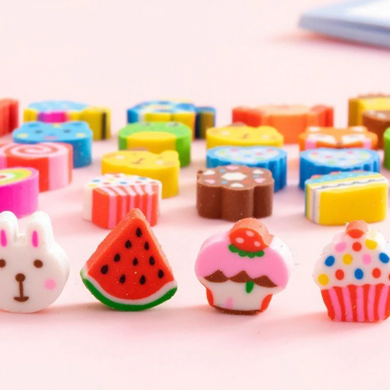 Borradores con forma de fruta y animales para niños – Pack escolar - imagen 3