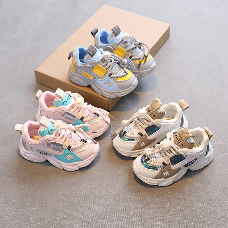 Zapatos informales para niños, novedad de verano, zapatos deportivos para niñas, zapatos antideslizantes de suela blanda para niñas, zapatos de malla a la moda para niños, zapatos transpirables para correr para niñas - imagen 2