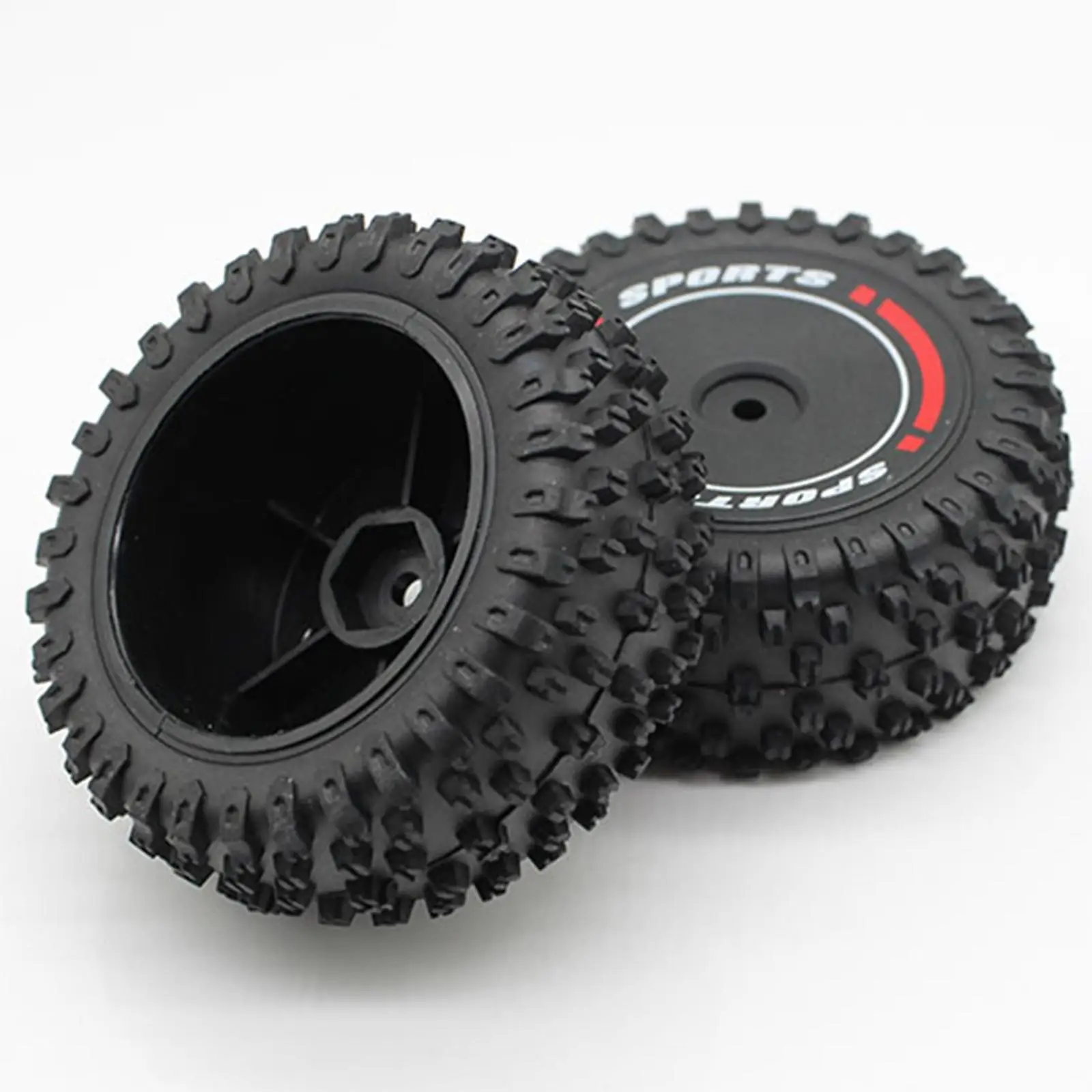 2 Pieces 1:12 Scale Rear Tires RC RC Car Spare Parts Replacement for Wltoys 124010 Spare Parts Stable Performance DIY Accs