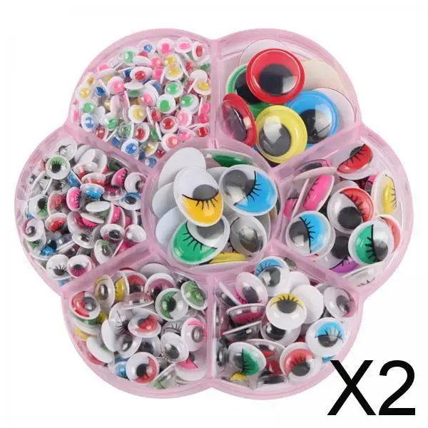 2xMultiple Size Eyes Mix Colorful for Crochet Puppet Bear Plush Toy