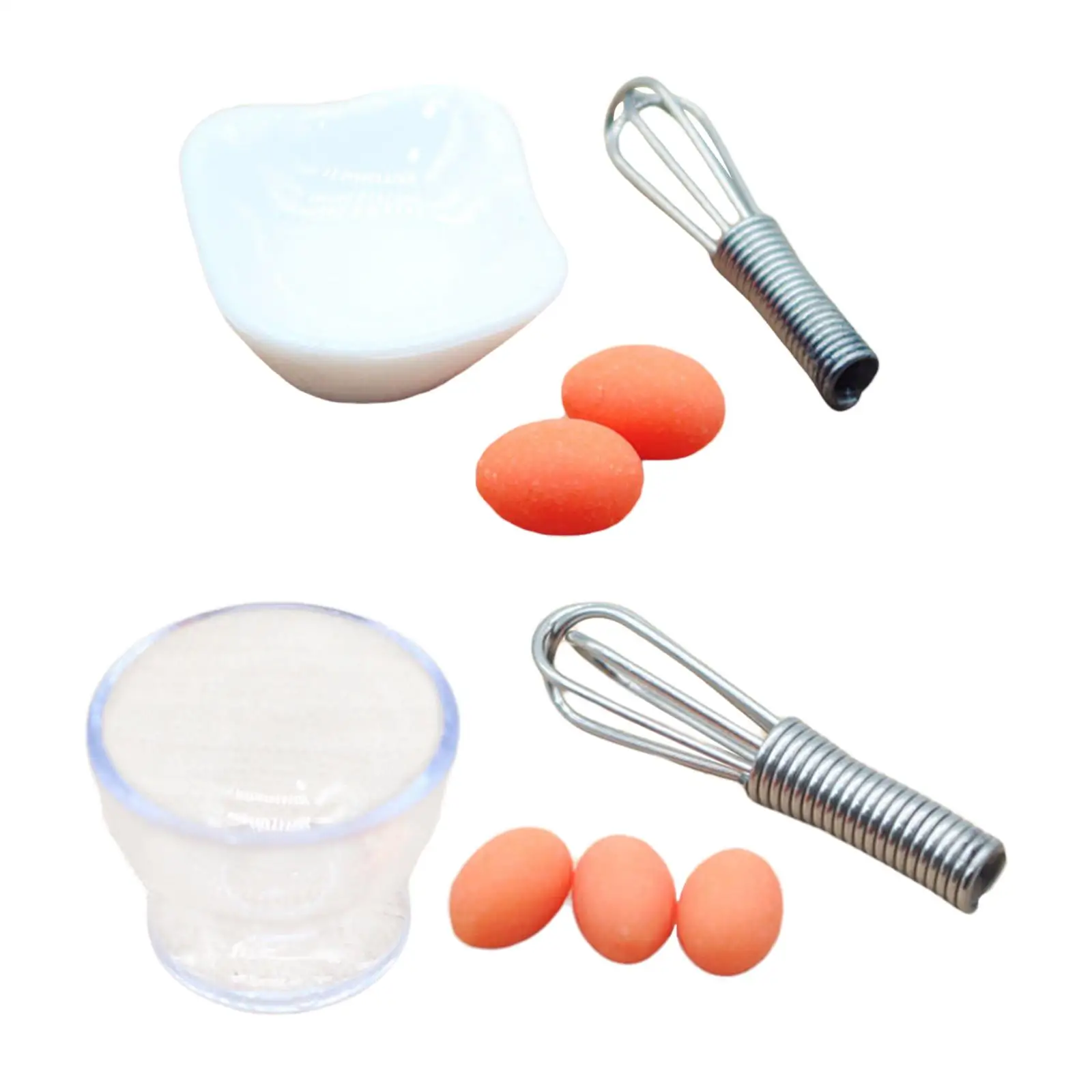 1:12 Scale Miniature Egg Beater Set Life Scene Resin Mini Model Doll Accessories Decoration for Bedroom Home Dining Room Decor