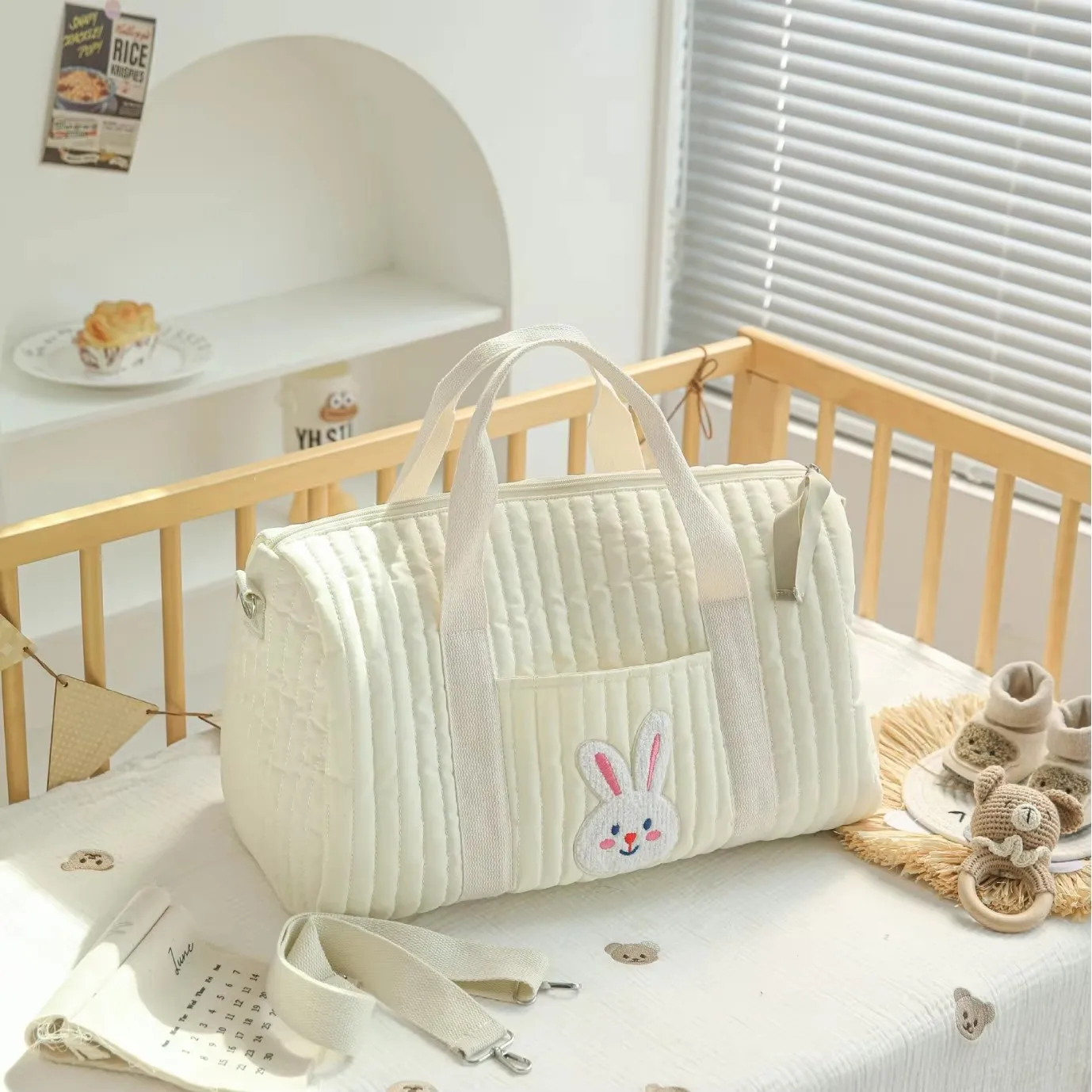 Bolsa de mamá de gran capacidad, bolsa colgante para cochecito, organizador de artículos para bebé, bolsa de viaje, bolsas de pañales, paquetes de maternidad - imagen 3