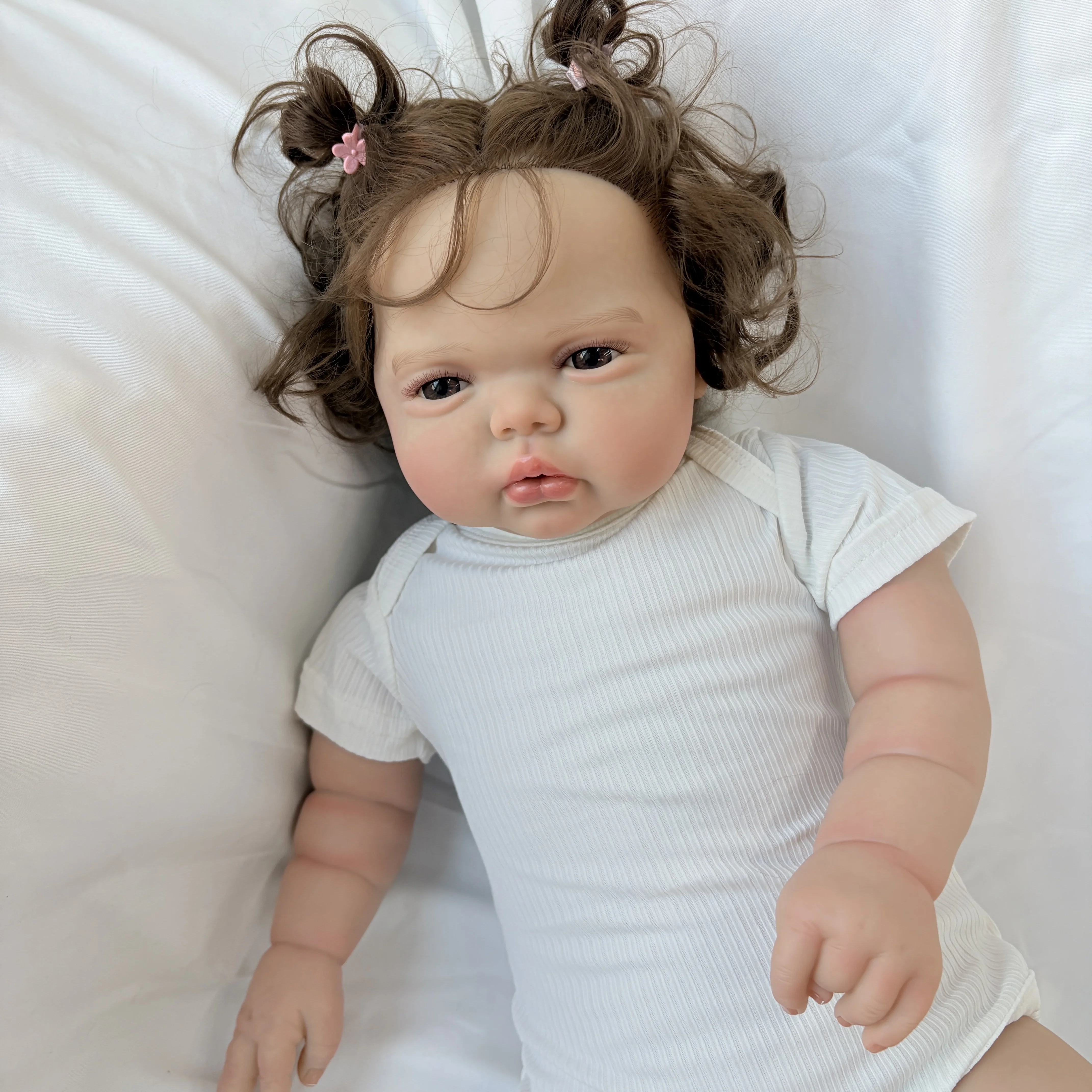 Muñeca reborn NPK Pickle Awake de niña realista con pelo injertado - imagen 4