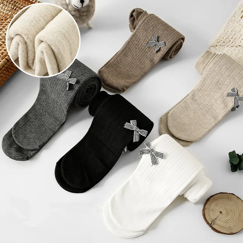 Pantimedias de terciopelo para niñas pequeñas de invierno, mallas gruesas para niños, pantalones ajustados para bebés, ropa de invierno - imagen 3