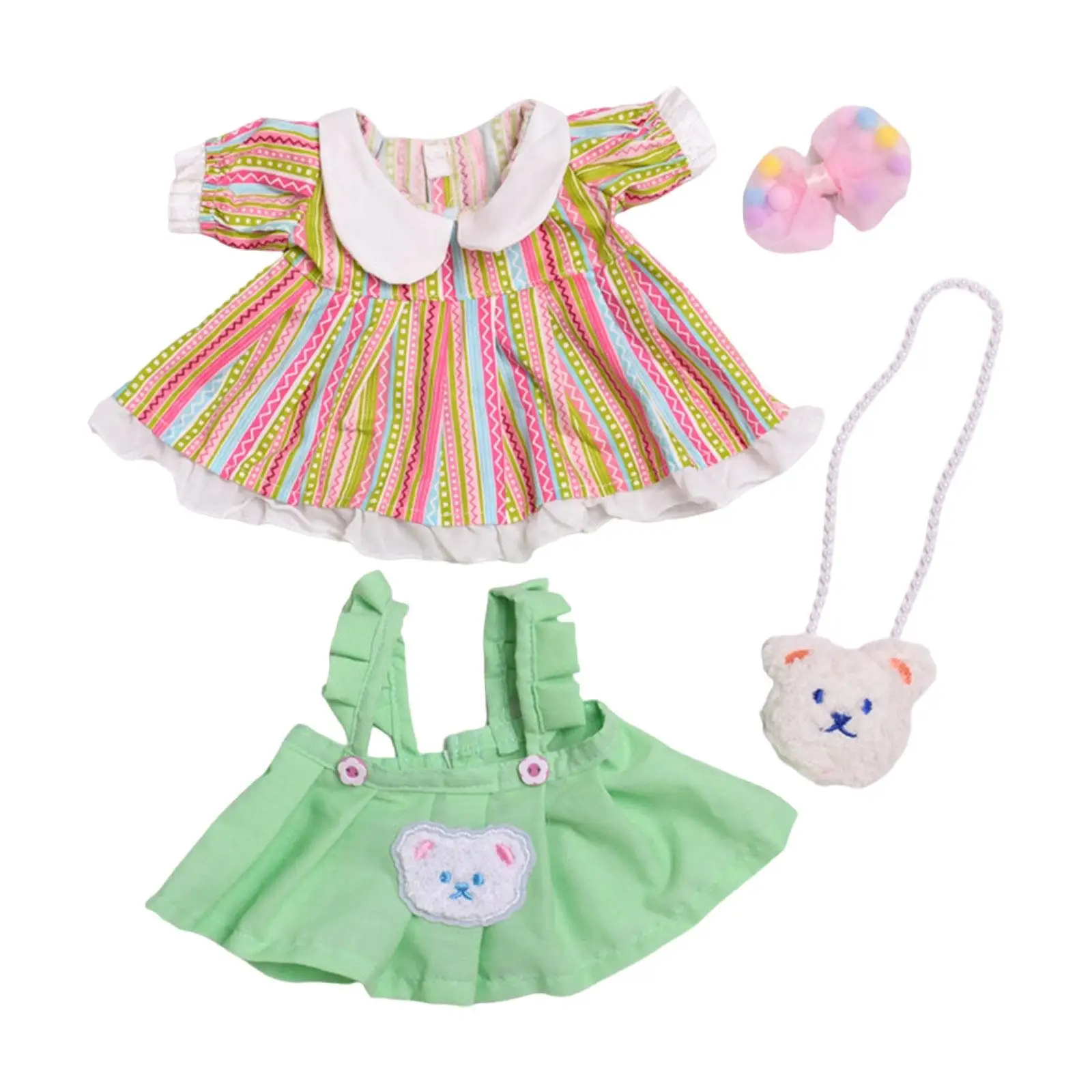 Doll Outfit Set with Bag for 14.96inch Dolls, Create Your Own Fashion Props