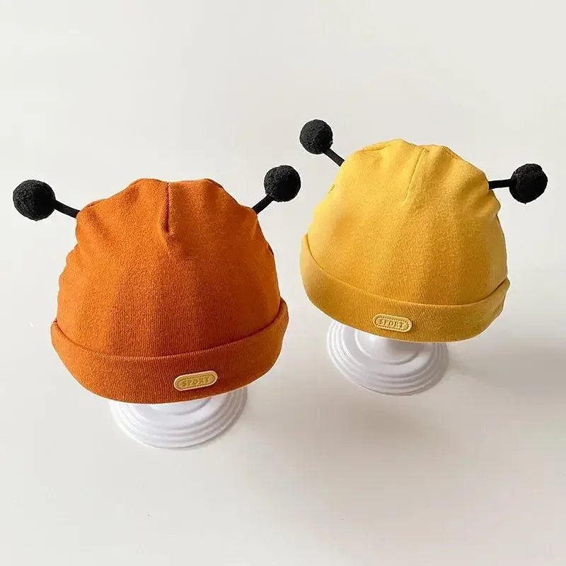 1 pieza de accesorios de fotografía de dibujos animados para recién nacido, sombrero para niño y niña, gorro de abeja Kawaii para bebé, accesorios de fotografía de algodón suave - imagen 3