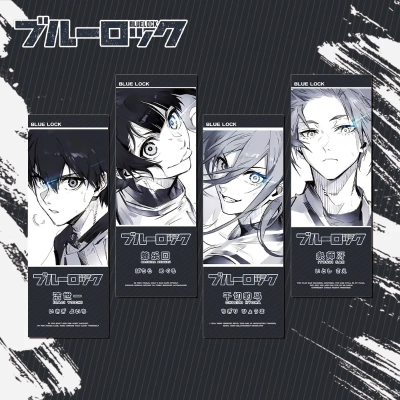 Marcapáginas láser de doble cara con bloqueo azul, Isagi yoachi, regalo para estudiantes, marcapáginas periférico de Anime, abalorios de moda, libro impreso, nuevo - imagen 2