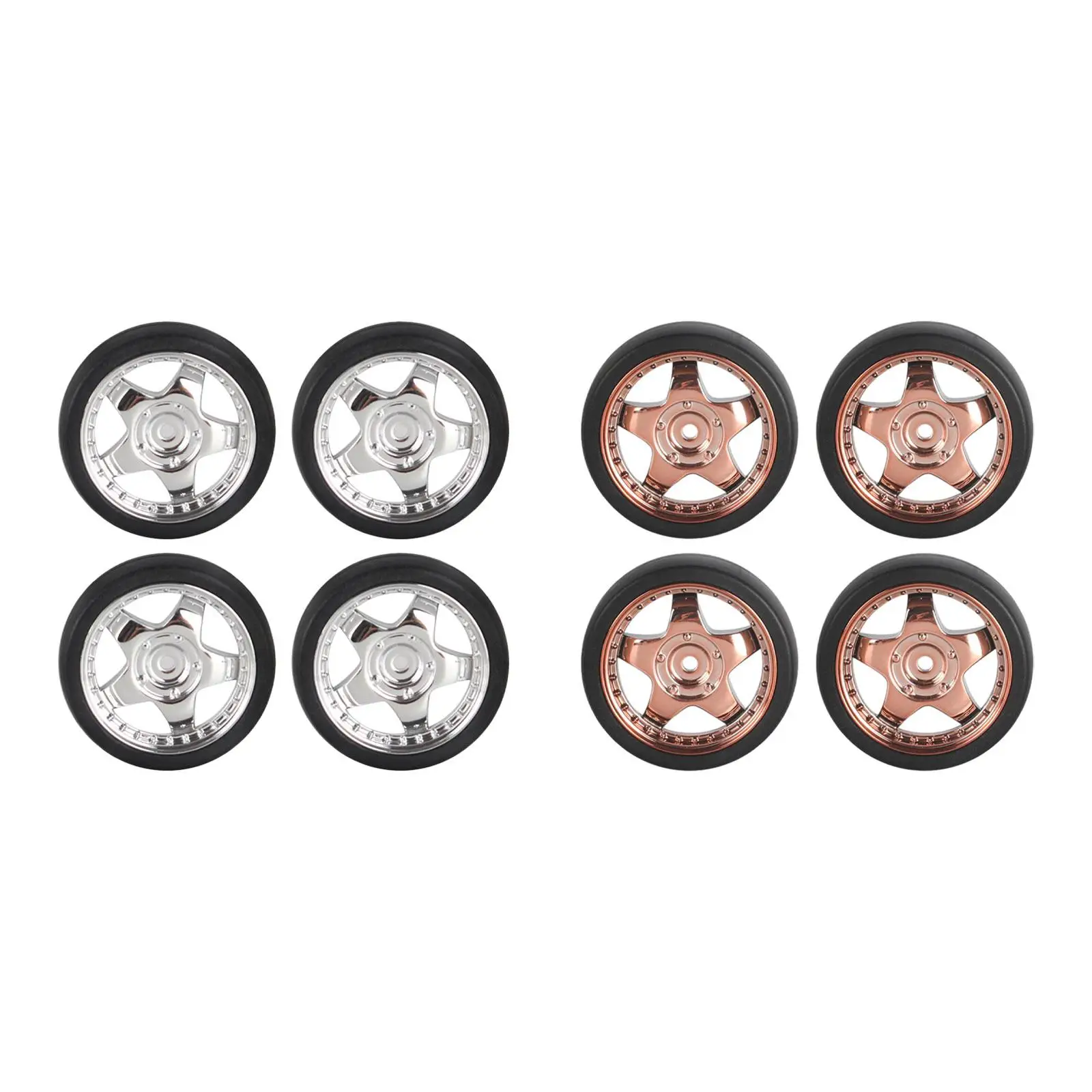 4x RC Car Drift Tires Wheel Rim and Tires Set for 1/18 RC Drift Rally Car DIY Modification Spare Parts Accessory Repalces