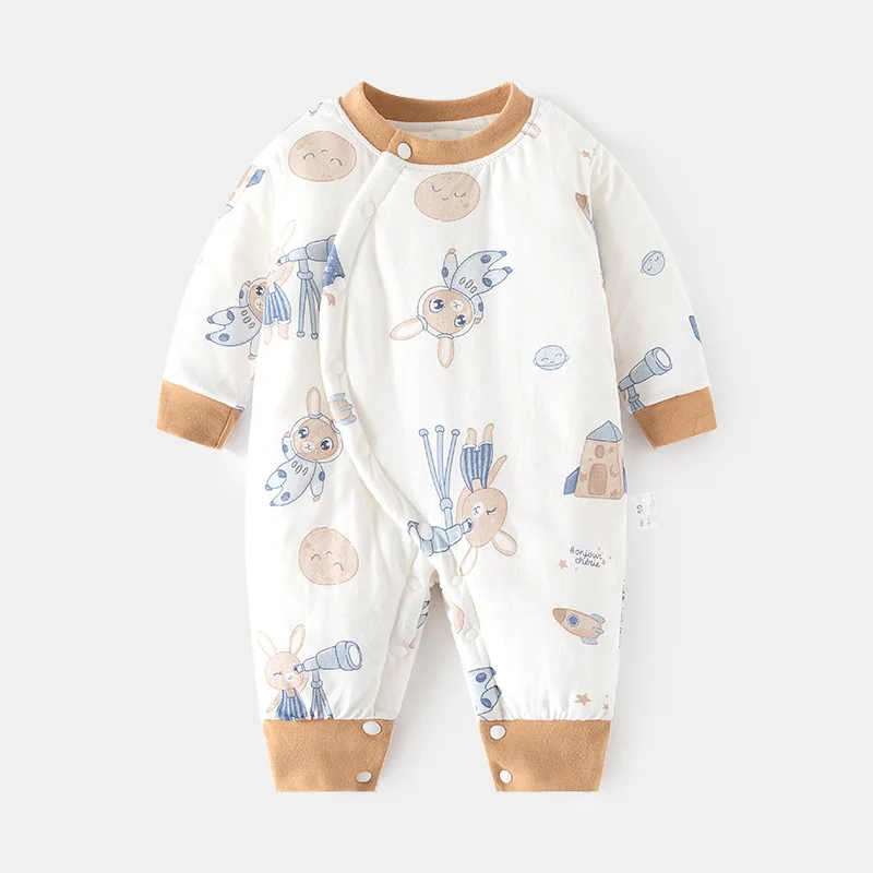 Ropa infantil de invierno para niño y niña, peleles de algodón con dibujos animados, monos cálidos y gruesos de manga larga para recién nacido, ropa de Boutique para bebé BC478 - imagen 5