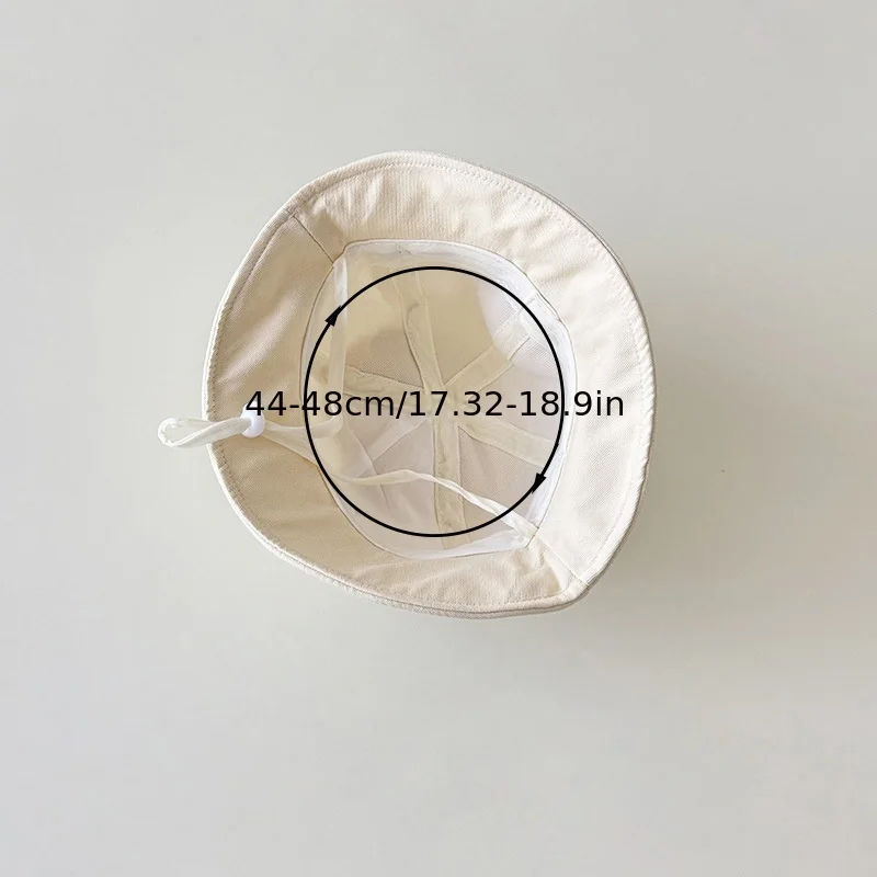 Gorro de oso de otoño para bebé, sombreros de pescador bordados para niños y niñas, bonitos gorros de cubo de Panamá con cuerda a prueba de viento de 5 a 24M - imagen 5