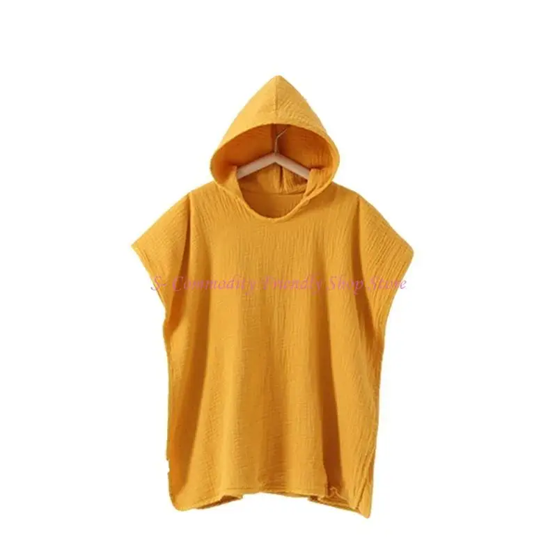 85AE Toalla baño algodón suave para bebé, toallas playa, albornoz, Poncho, material baño para niños - imagen 3