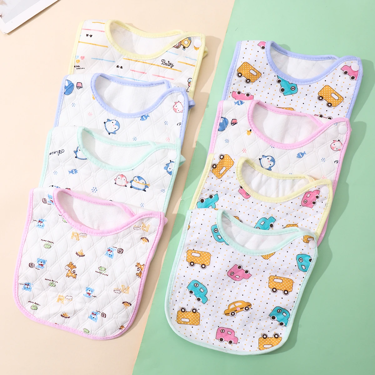 Baberos suaves de algodón absorbentes para bebé - imagen 2
