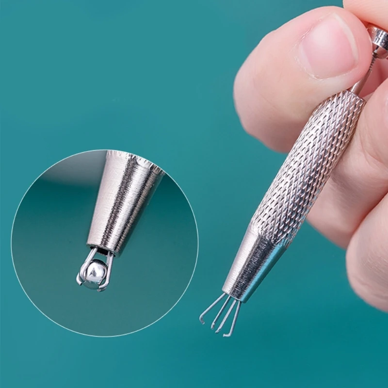 Herramienta de Agarre con Pinza de 4 Puntas para Bolas y Cuentas, Pinzas de Cristal, Recogedores, Agarradores de Alta Precisión para Perforaciones y Fabricación de Joyas - imagen 5