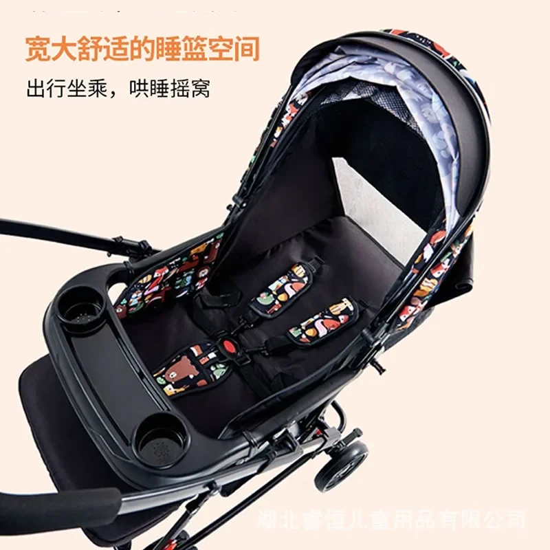 Carrito de bebé reversible y reclinable – Plegable con una mano - imagen 2