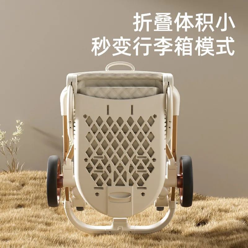 Coche de paseo ligero plegable reversible con asiento reclinable - imagen 4