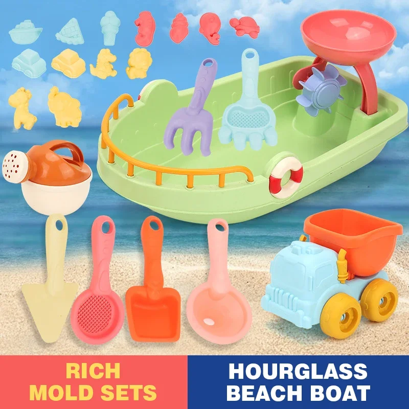 Juego de arena infantil con camión, pala y moldes animales - imagen 3