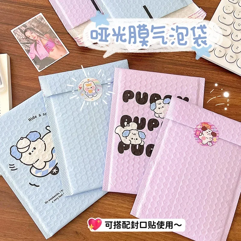 10 Uds. De sobres de burbujas de Color caramelo para cachorros coreanos, bolsa de embalaje para tarjetas fotográficas Kpop de 3 pulgadas, bolsa de sobres de envío Kawaii a prueba de golpes - imagen 3