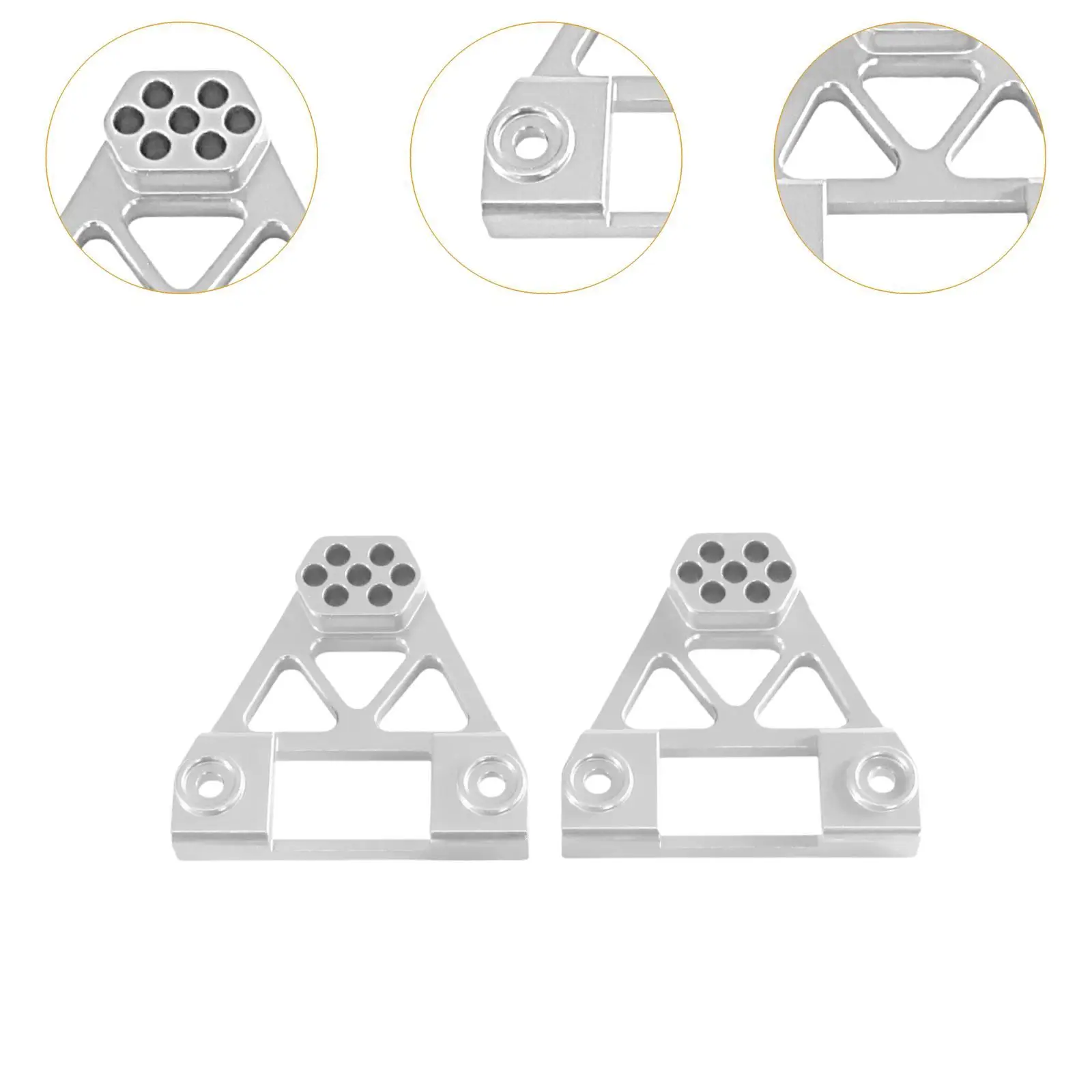 Aluminum Alloy Rear Shock Towers Easy Installation Heavy Duty Lightweight Shock Absorber Mounts for 1/12 H12Y Remote Control Car