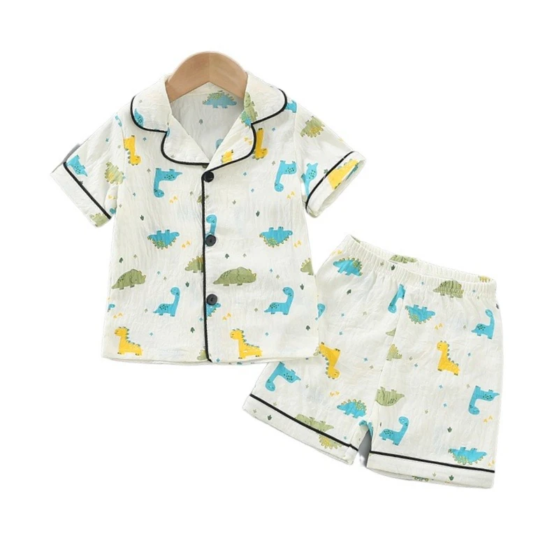 Pijama verano manga corta para niños – Conjunto ligero de algodón - imagen 3