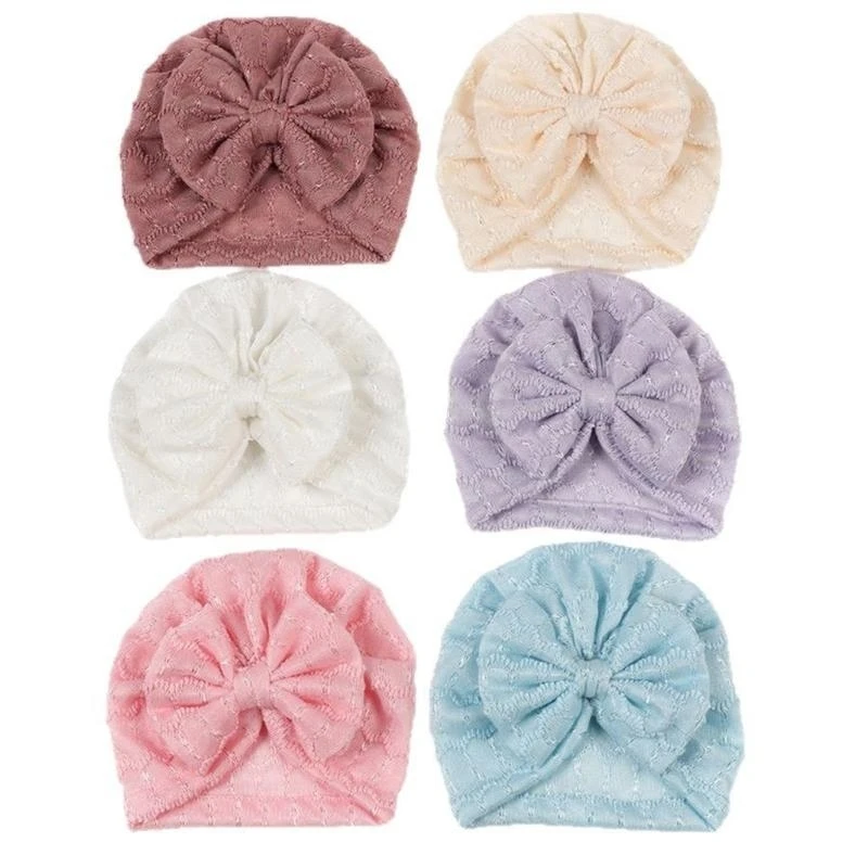 Gorro turbante con lazo para bebé M76C, gorros fetales transpirables, gorro Hospital a gorros cómodos para Navidad y
