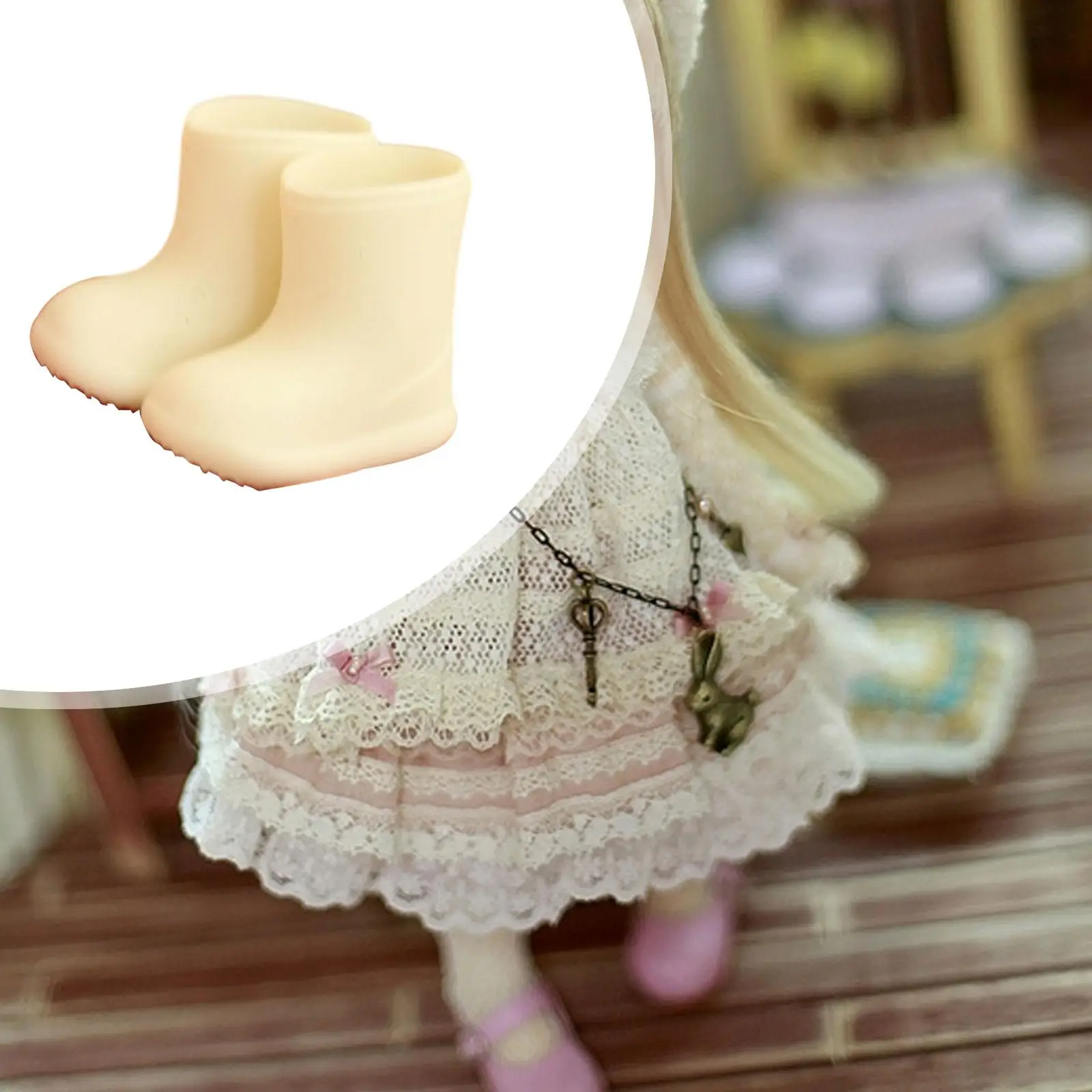 Doll Shoes for 1/12 Doll Photo Prop Waterproof Handmade Doll Accessories Toy