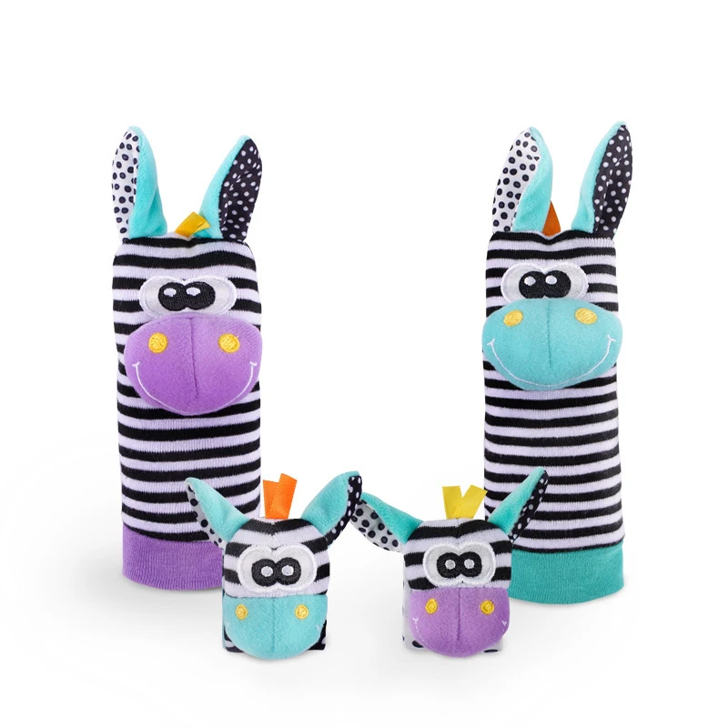 Sonajero de peluche con calcetines para pies de bebé QWZ - imagen 4