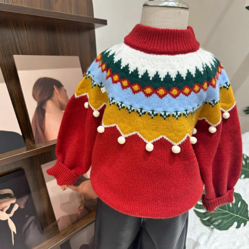 Pull chaud en tricot du zodiaque pour enfants, garçons et filles, automne et hiver, nouveau Style National, pour les salutations du nouvel an, 2025 - imagen 2