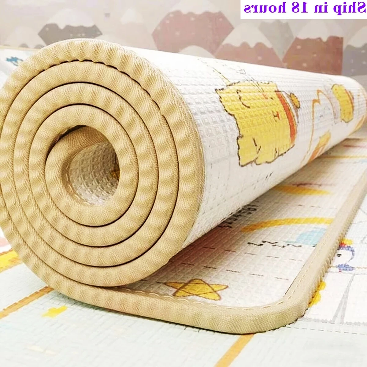 Alfombra de juego para niños, estera de seguridad gruesa de 200x18 0/180x1 0/180x120cm, alfombrillas de juego para gatear, alfombra plegable, tapete de juego