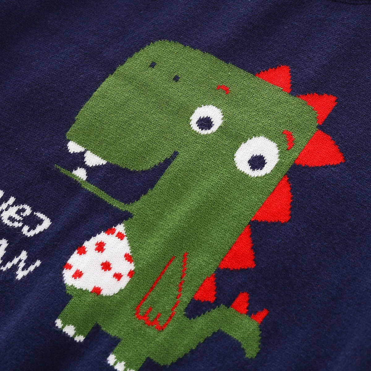 Jersey de punto Jacquard con dinosaurios para niño – Otoño Invierno - imagen 4