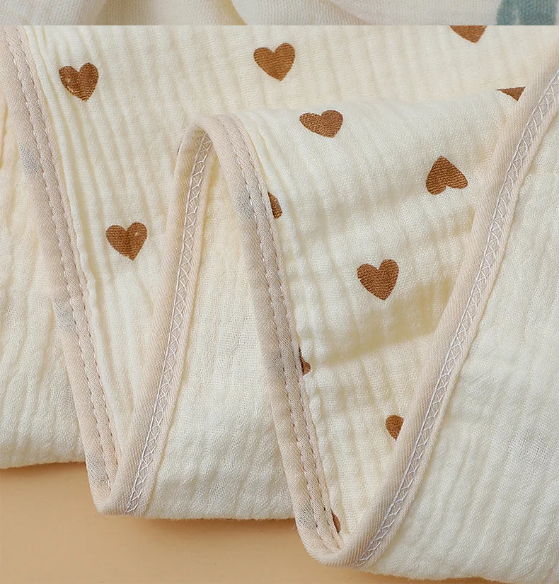 Toalla de baño para bebé, capa de algodón de gasa de 4 capas, toalla con sombrero, albornoz infantil con capucha de dibujos animados para las cuatro estaciones, Toalla de baño suave para niños pequeños - imagen 5