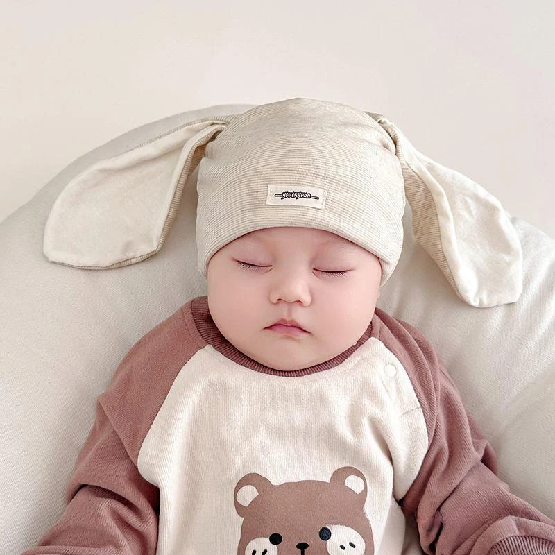 Gorro bonito para recién nacido para niño y niña, gorro con Orejas de conejo de dibujos animados, gorro suave Kawaii para bebé recién nacido, accesorios de fotografía - imagen 5